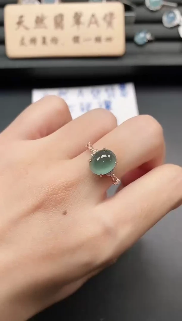 银S925镶嵌戒指翡翠1111