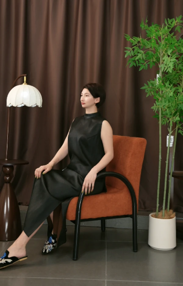 墨痕古法素平气质百搭优雅半裙香云纱【曾小娘高定】香云纱Q0001