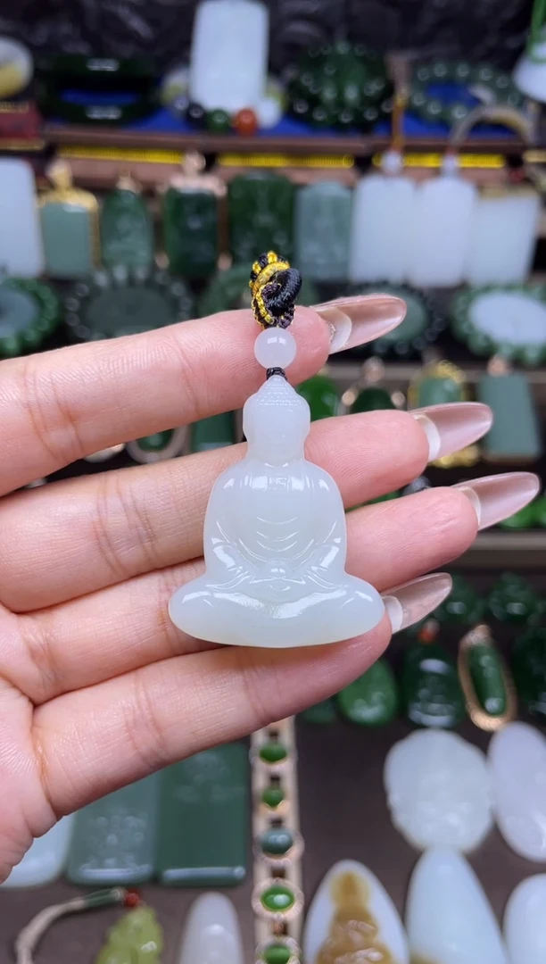 和田玉未镶嵌颈饰心*吊坠