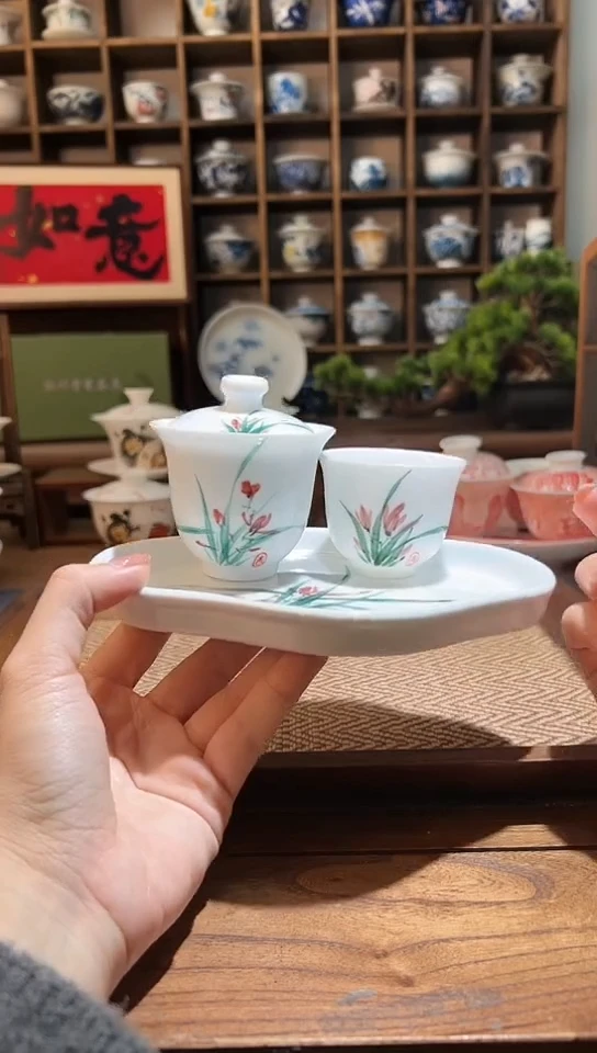 【闪购商品】手绘五彩兰花三件套