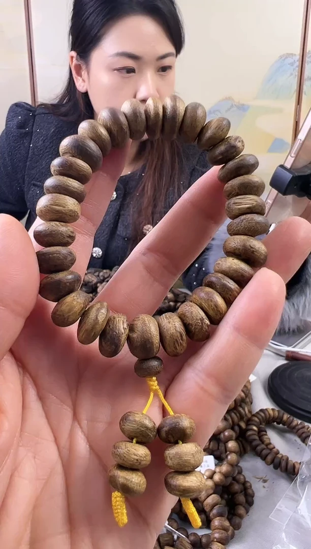 【闪购商品】沉香手串奇楠算盘珠单圈手串14克