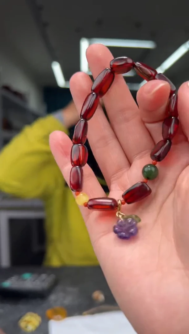 手链琥珀未镶嵌手串多样性拍一发一