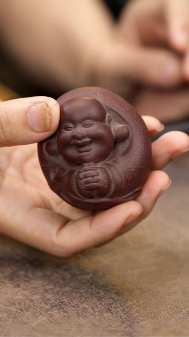 紫砂茶宠小佛。。。