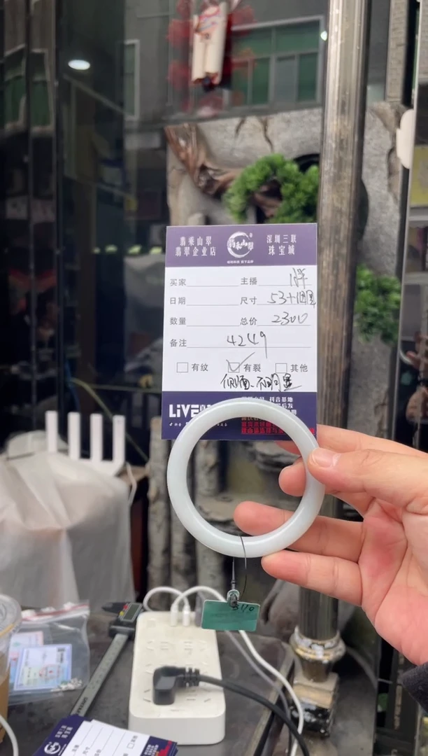 未镶嵌手镯翡翠W 53圆条 4249