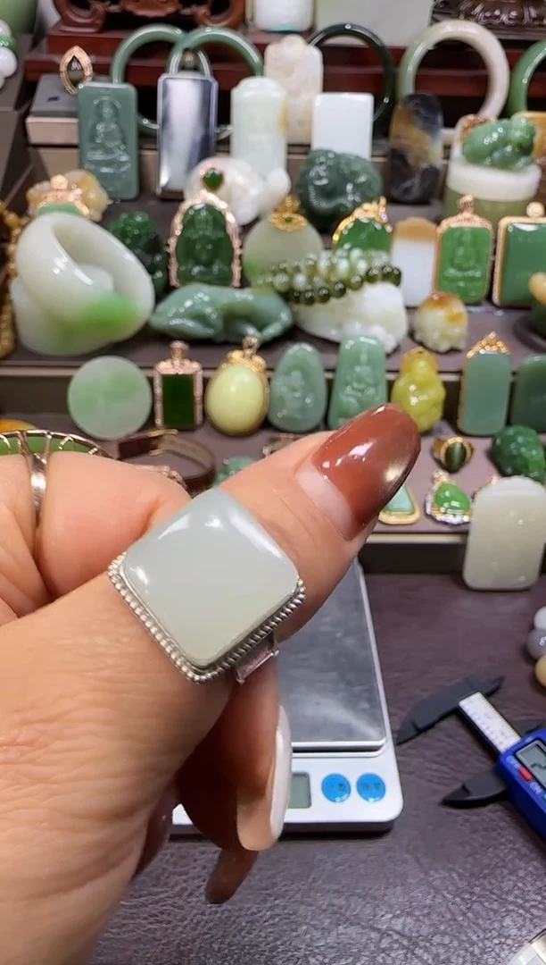 银S925镶嵌和田玉挂件【宏1227】78