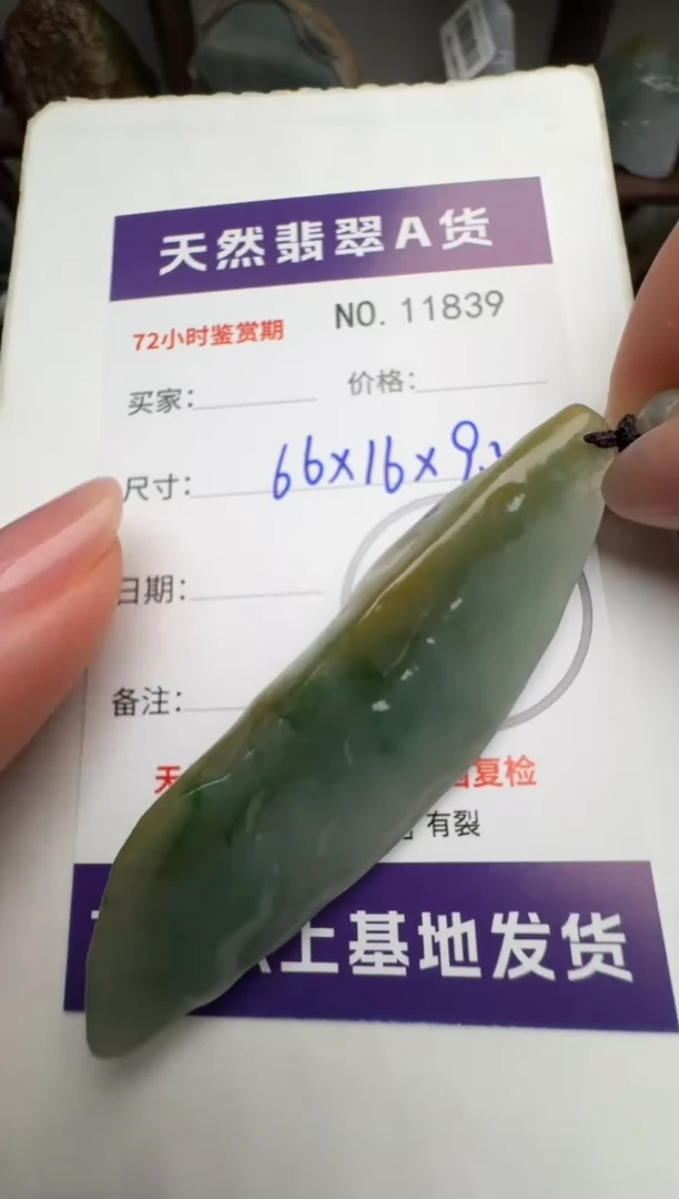 【闪购商品】翡翠颈饰未镶嵌原石11839