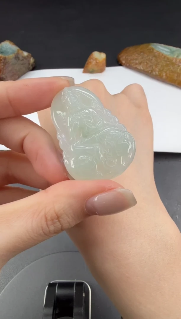 吊坠(不含链)未镶嵌翡翠翡翠饰品-38