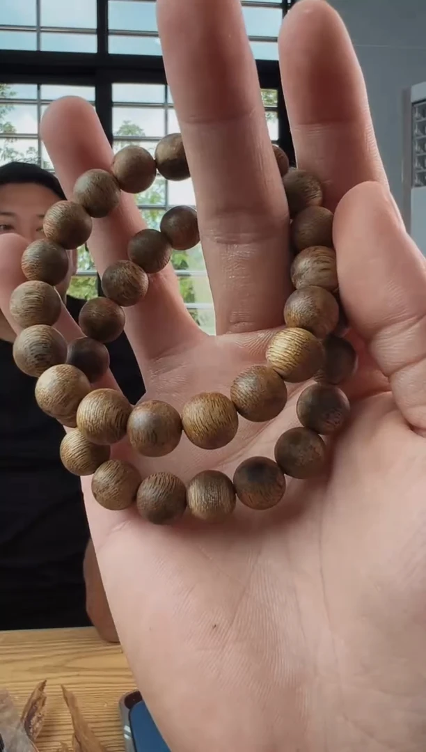 手串沉香乌身1.1圆珠单圈8克多样性发一