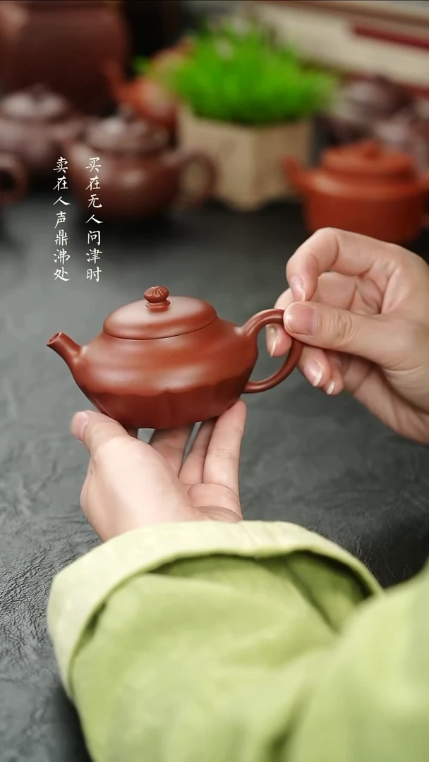 茶壶紫砂拾珍堂红皮龙裳合