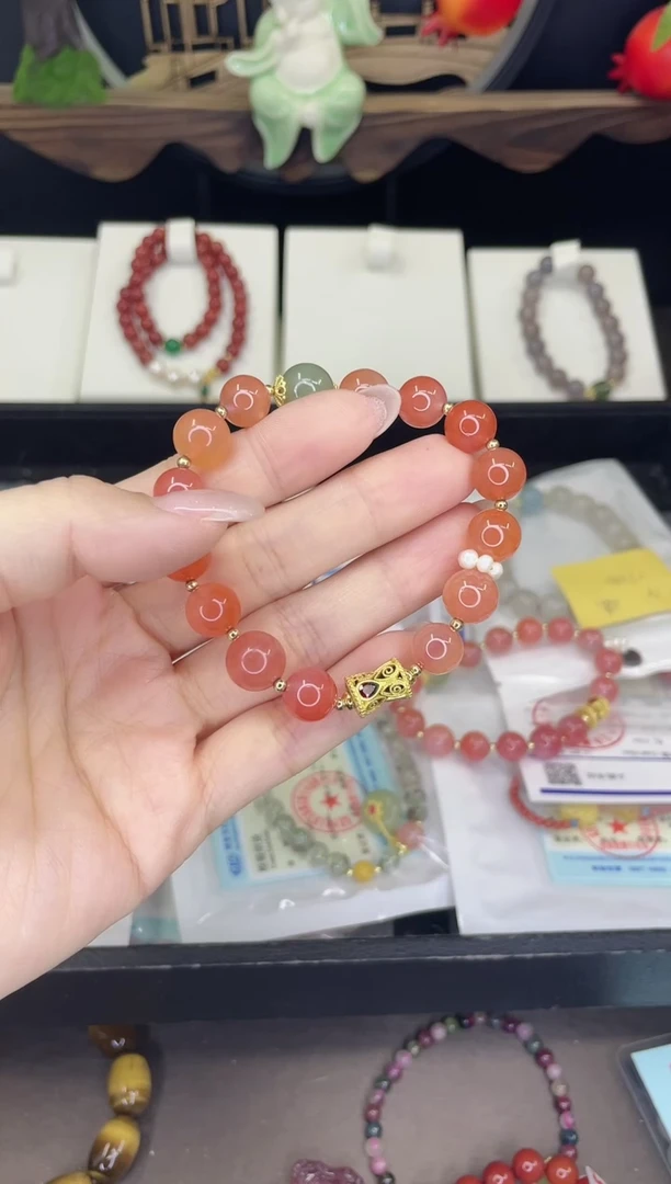【闪购商品】南红玛瑙手链合金南红手链