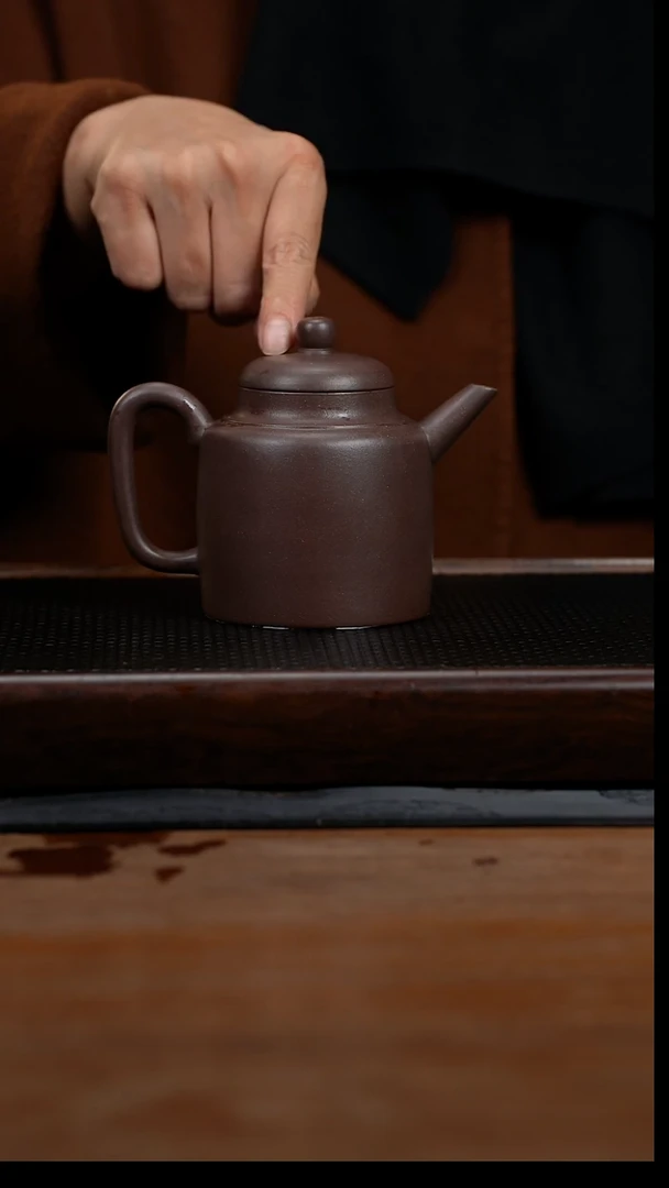 茶壶紫砂300cc黄龙山原矿紫泥直筒54