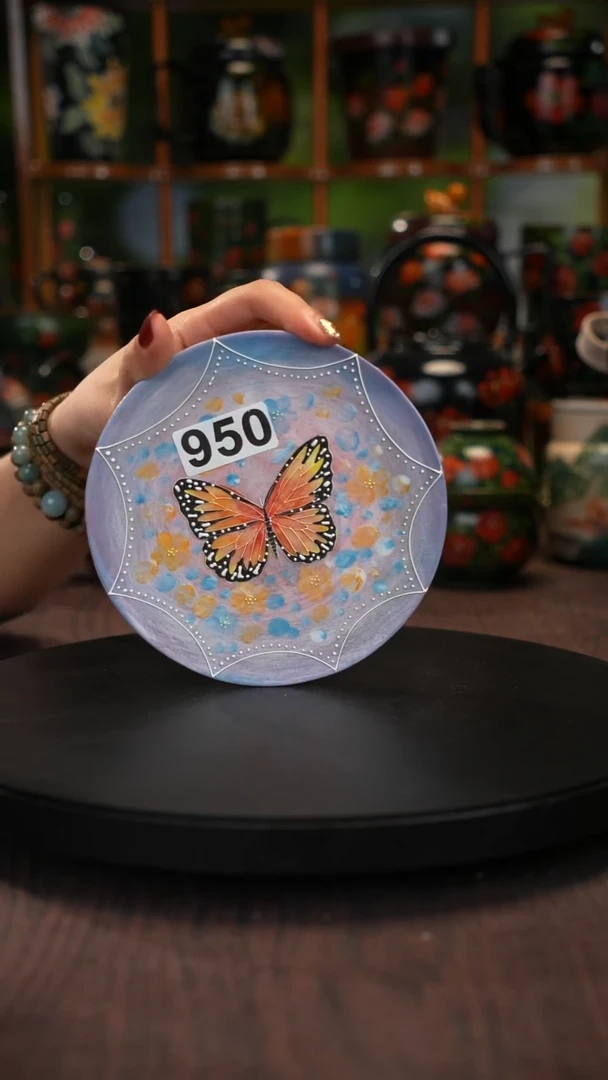 油画 手绘釉下彩950