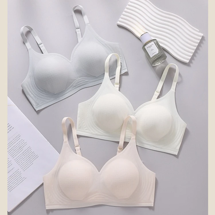 【超薄果冻条兔杯内衣】无痕舒适聚拢收副乳透气孔美背文胸-B35