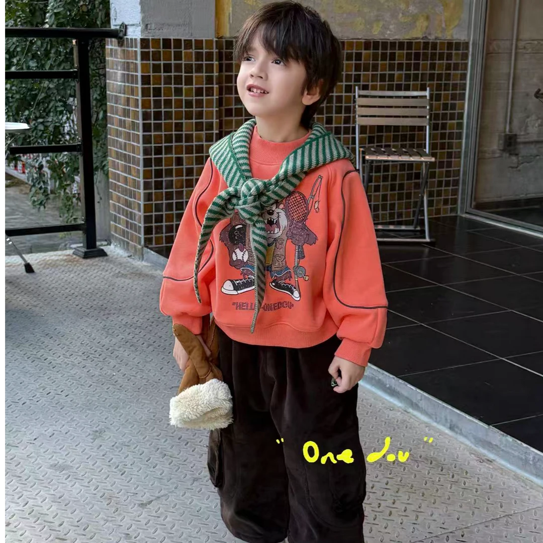 5769显白男女童加绒卫衣