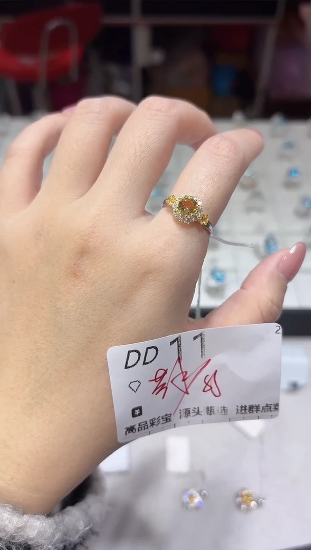 【闪购商品】水晶戒指银S925镶嵌多样性发一DD11