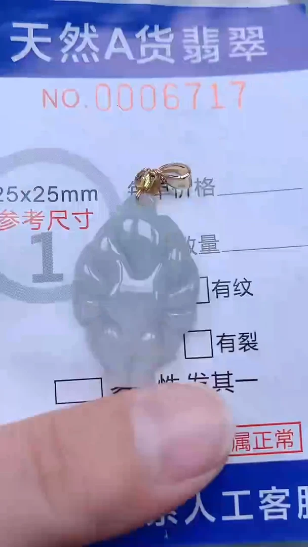 翡翠未镶嵌吊坠(不含链)1