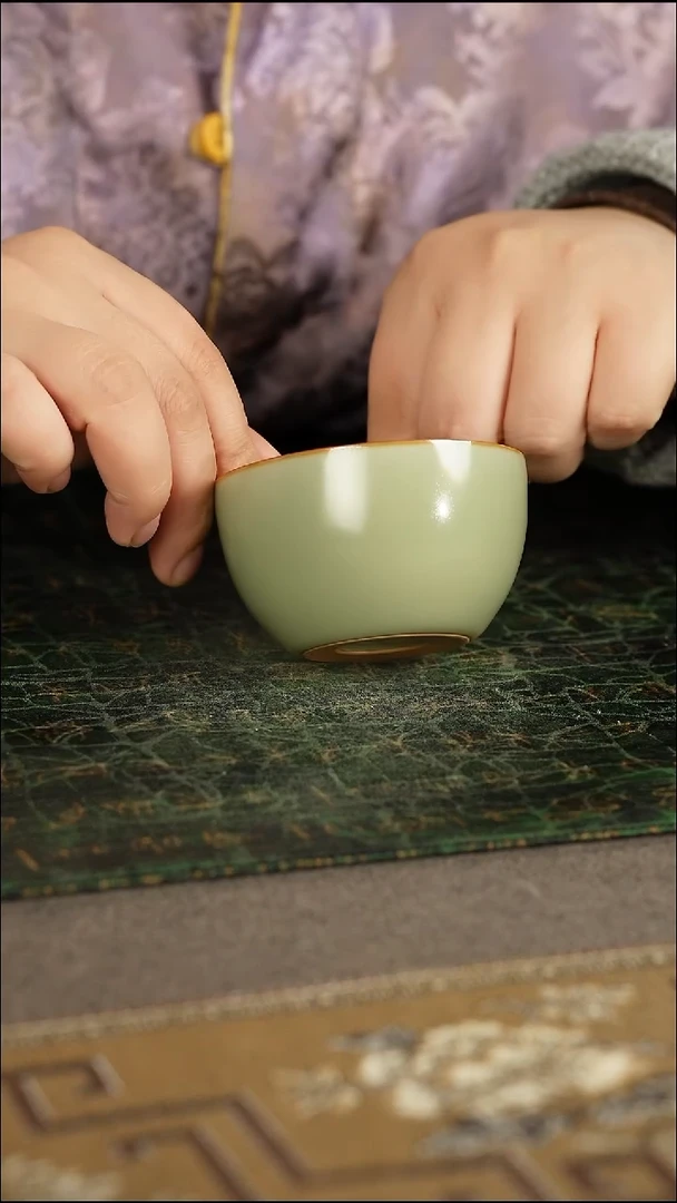 善窑厂汝窑粉青缸杯