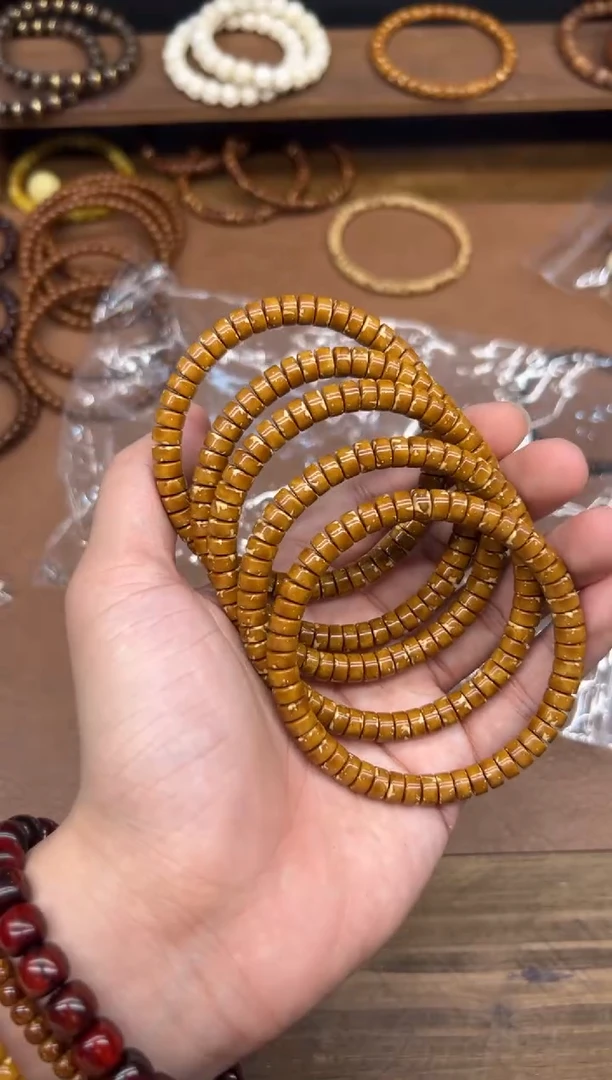 手串紫金鼠A210 47黄皮实心药片 清