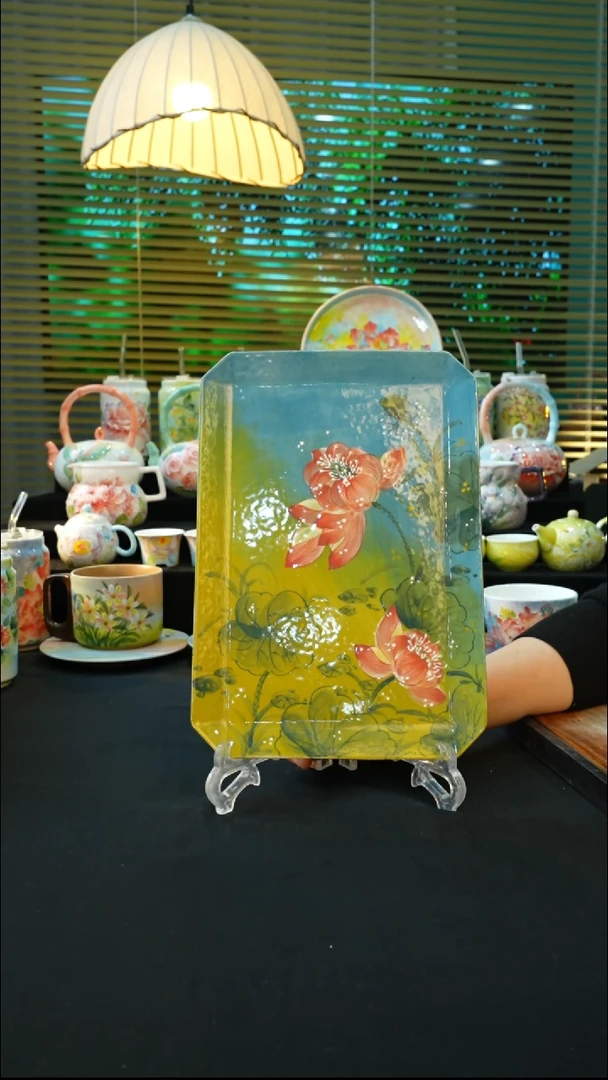 杯手绘心瓷陶瓷浮力