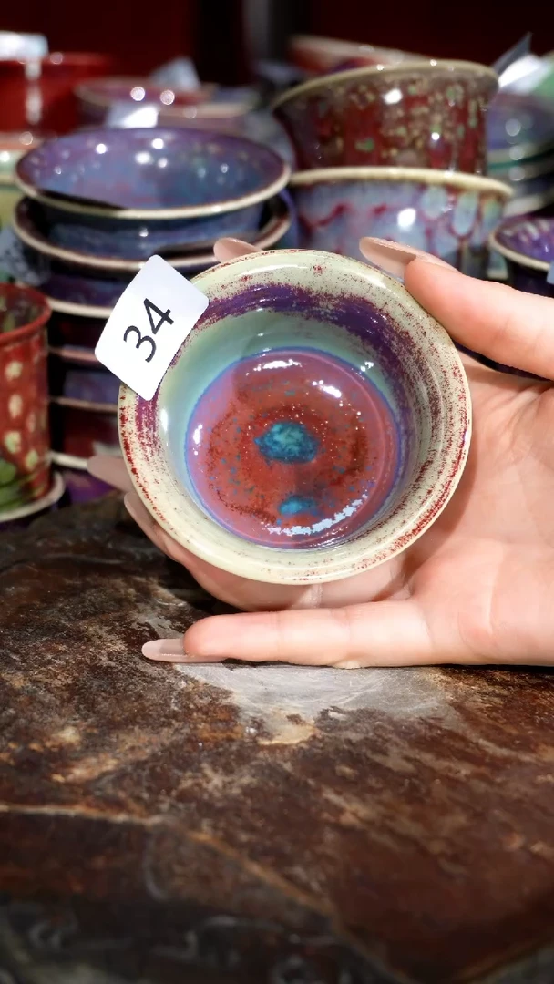 摆件精品窑变钧瓷茶器