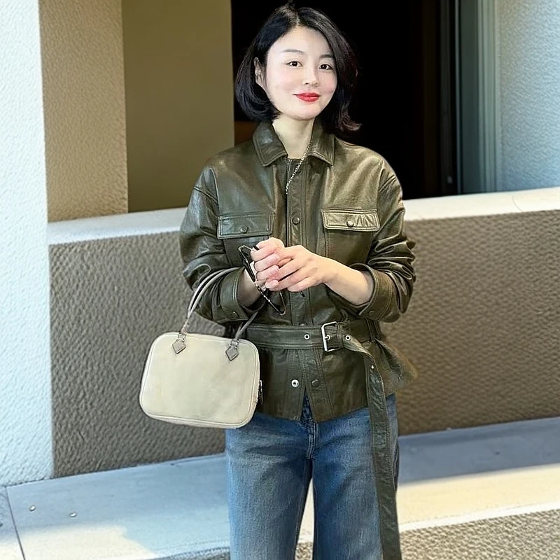 【TANTAN】百搭时尚简约显瘦韩版早春皮衣#322