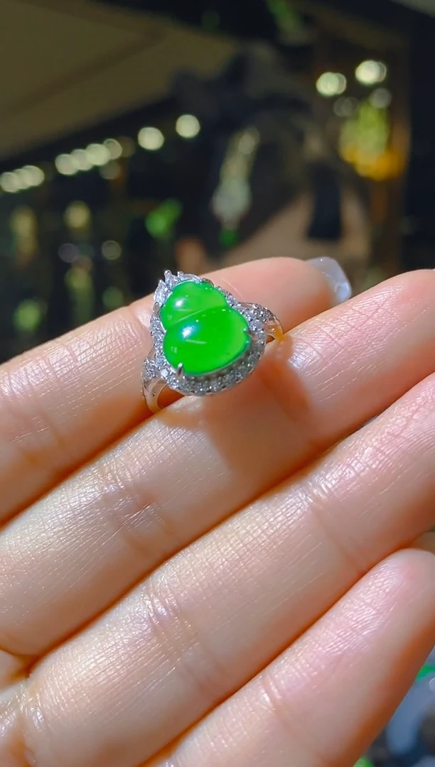 【闪购商品】翡翠戒指银S925镶嵌002（多样性发货）