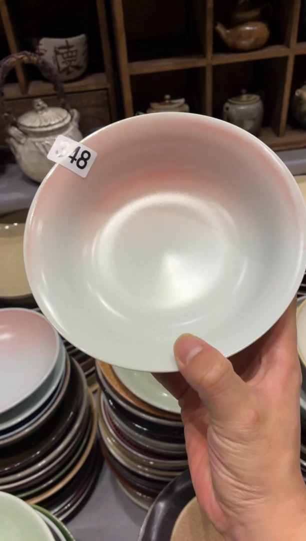 瓷片?**?348桃夭反口盘1个