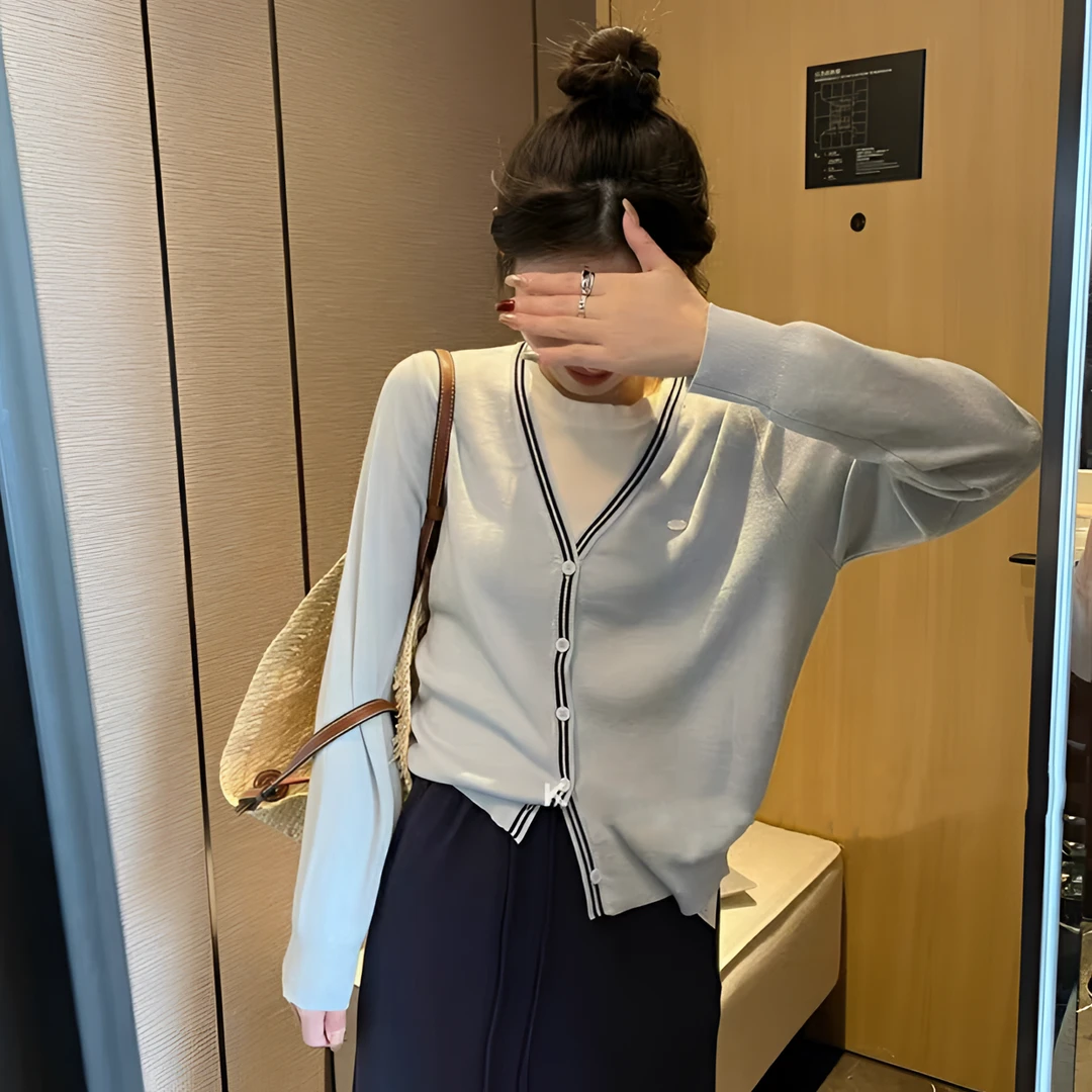 【现货】2025秋季新款毛衣女时尚洋气假两件宽松显瘦休闲百搭上衣