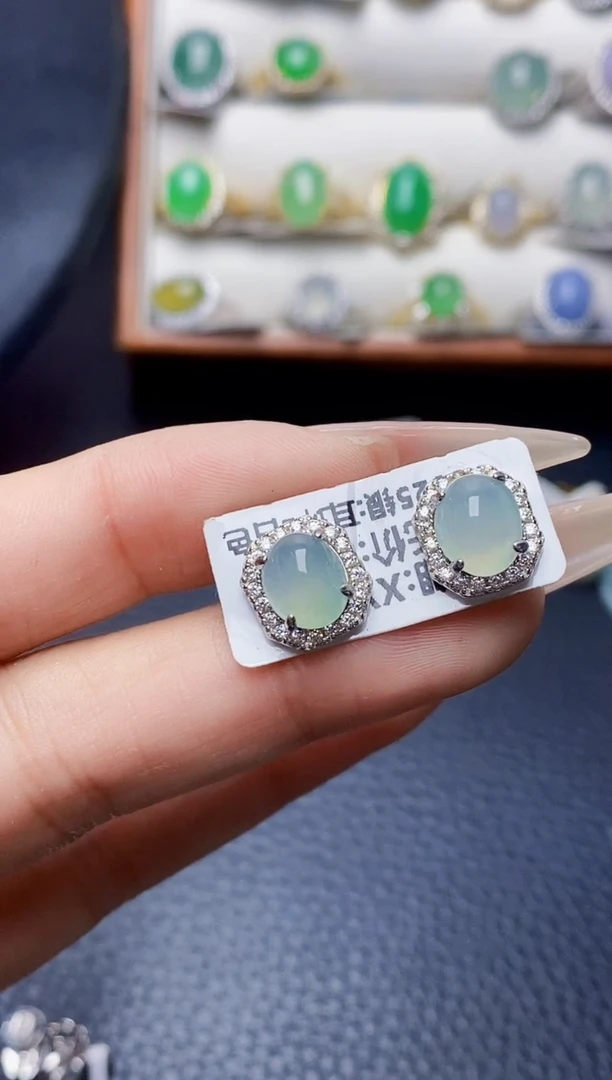 银S925镶嵌戒指翡翠3626