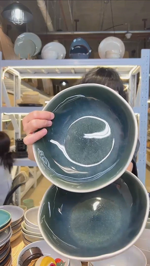 瓷255外贸尾货釉下彩陶瓷餐具默认微瑕