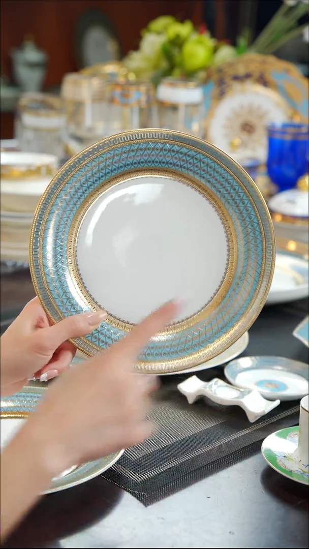 瓷片8.5英寸反边盘   1个