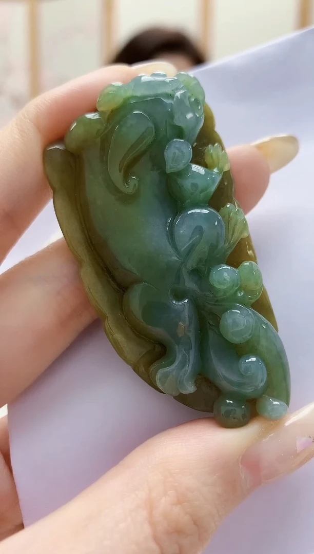 未镶嵌定制翡翠4829jw-毛货挂件196