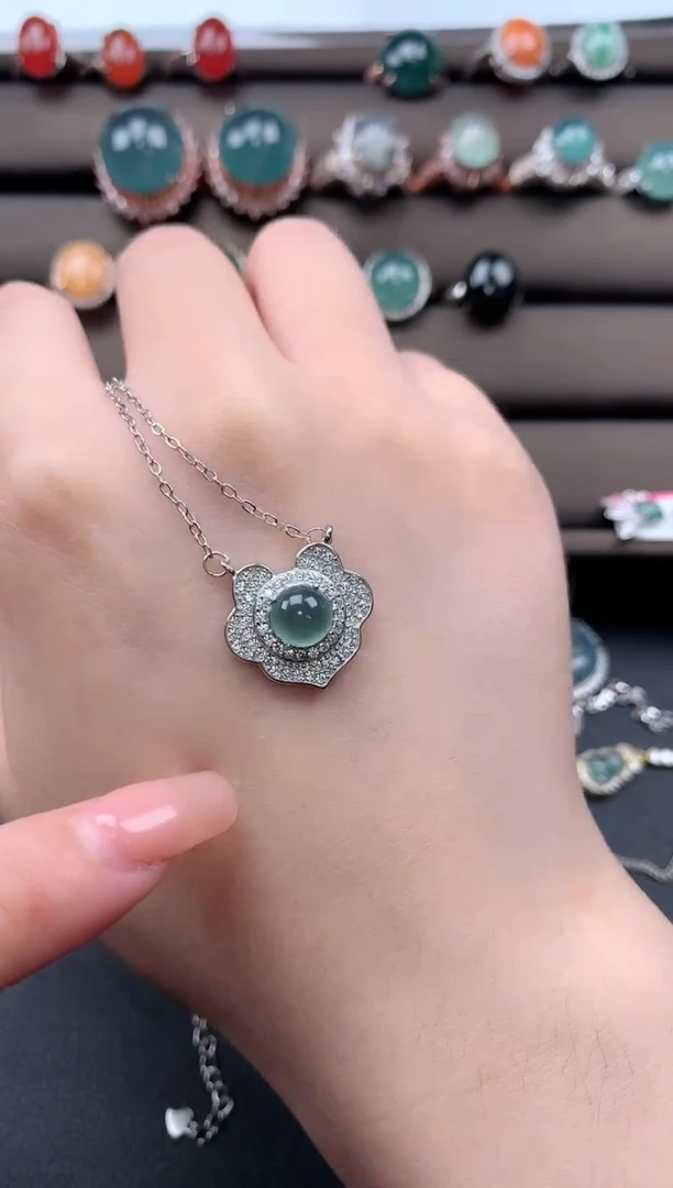 【闪购商品】翡翠戒指银S925镶嵌52141