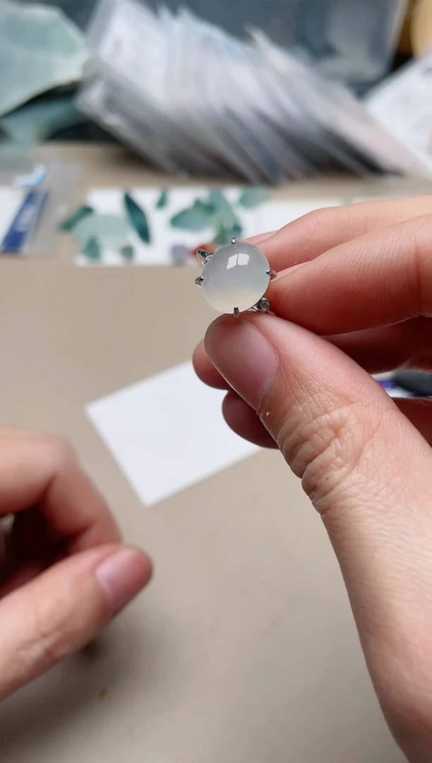 【闪购商品】翡翠戒指银S925镶嵌1000000019