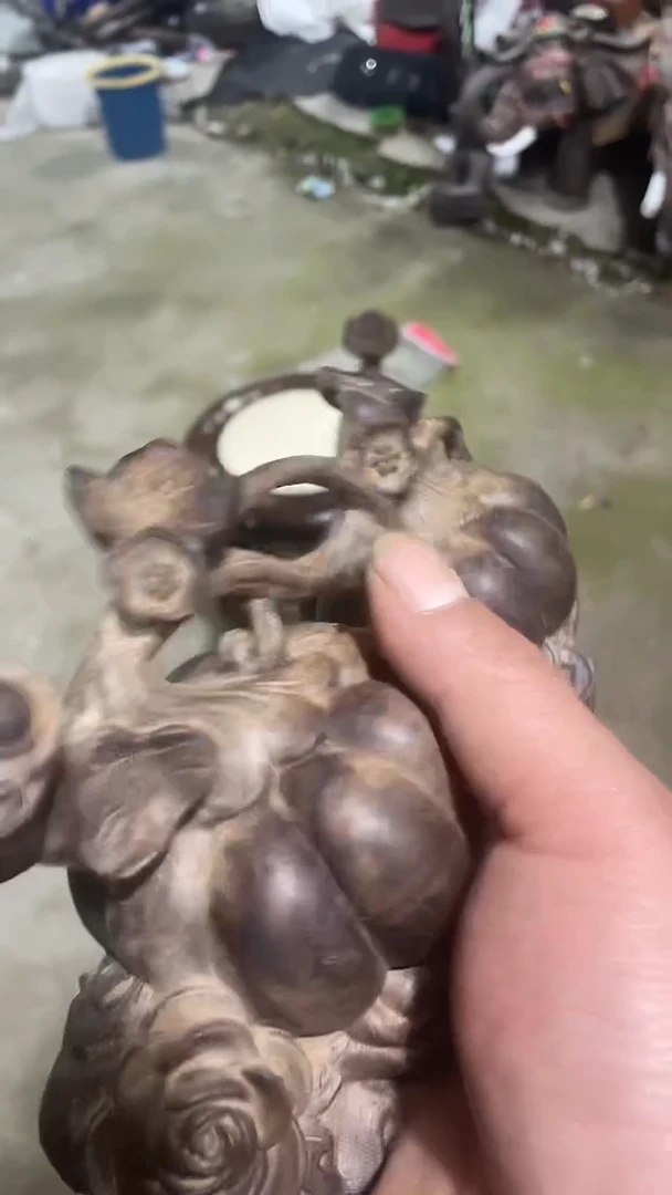 【闪购商品】木木雕木摆件祝新年快乐，阖家欢乐。