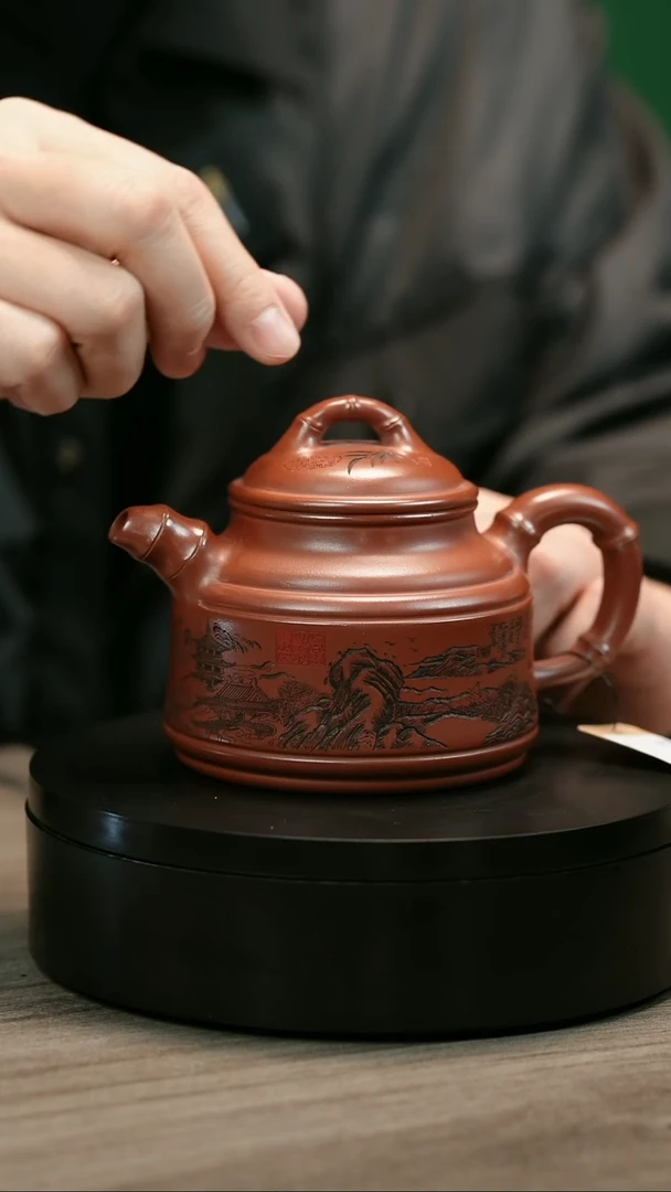茶壶紫砂永*H2449李小琴山景竹鼎