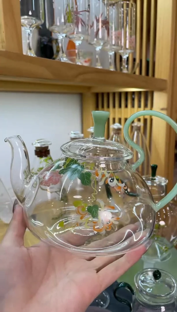 九河芙蕖壶绿把芙蓉花