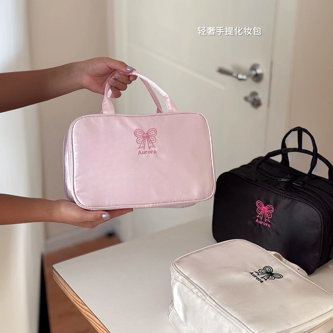 可爱分区轻奢高级外出随身携带简约化妆包女大容量化妆品收纳包