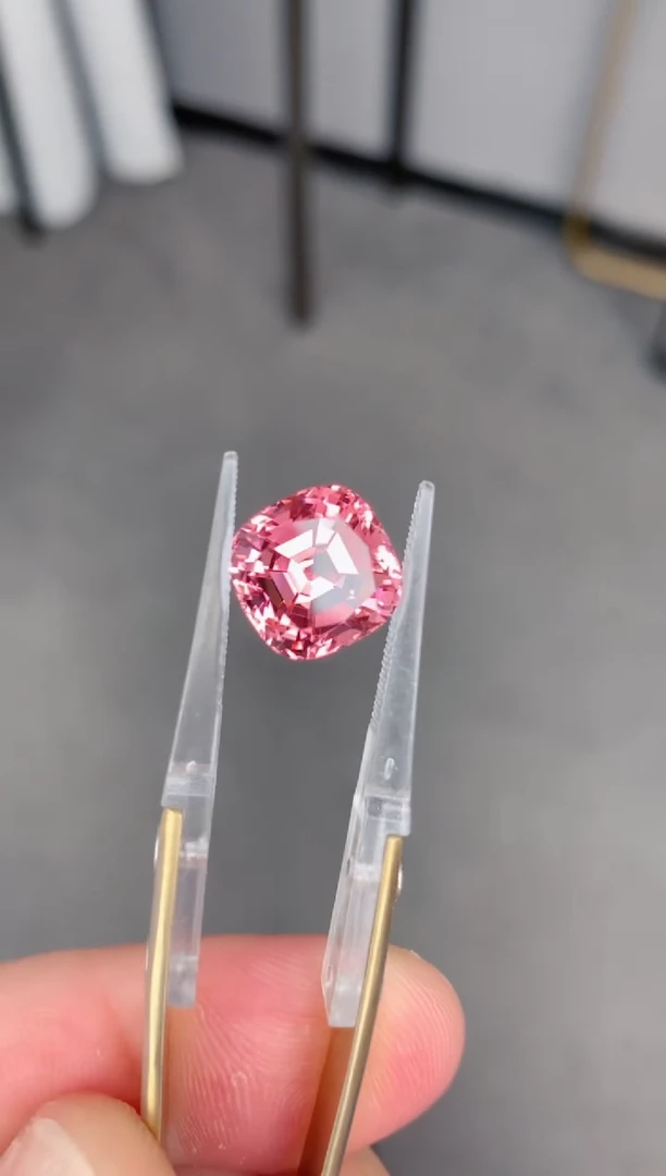 未镶嵌裸石碧玺7.8ct 粉碧玺 定制