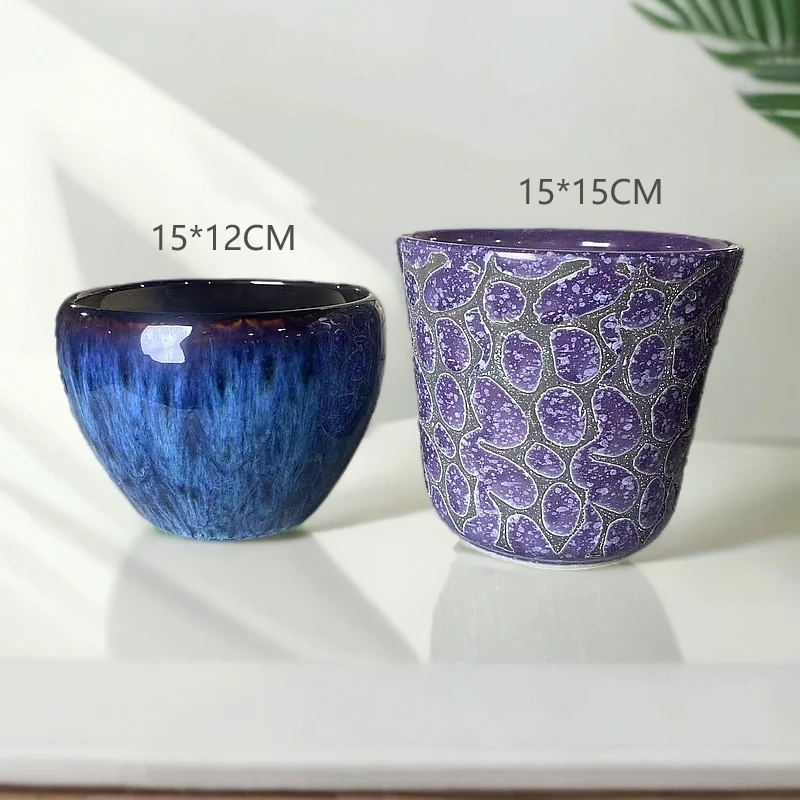 多肉花盆陶瓷花盆直播兰花花盆直播间现场直播卖货大花盆温馨