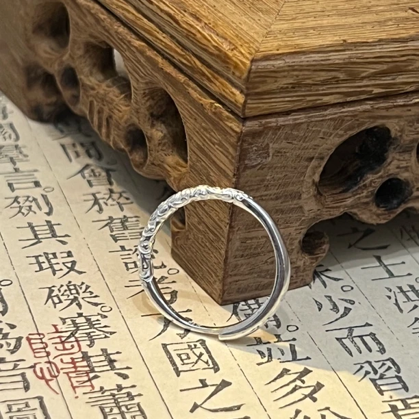 足银戒指 祥云戒指 足银戒指