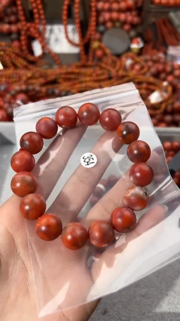 南红玛瑙未镶嵌手串14+