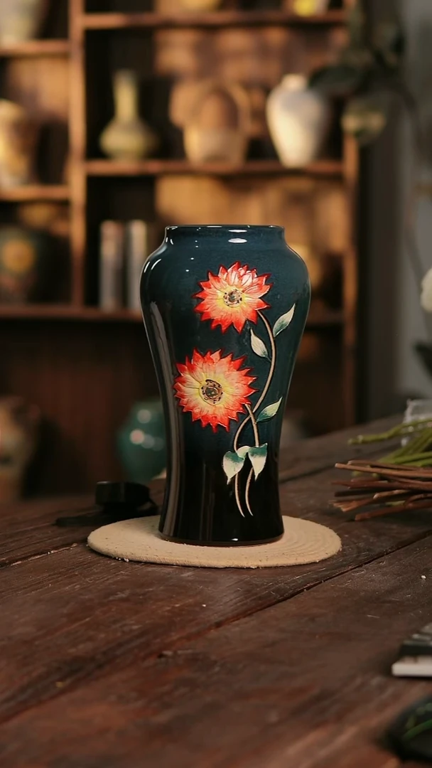 摆件14-332 陶瓷花器高30口径10