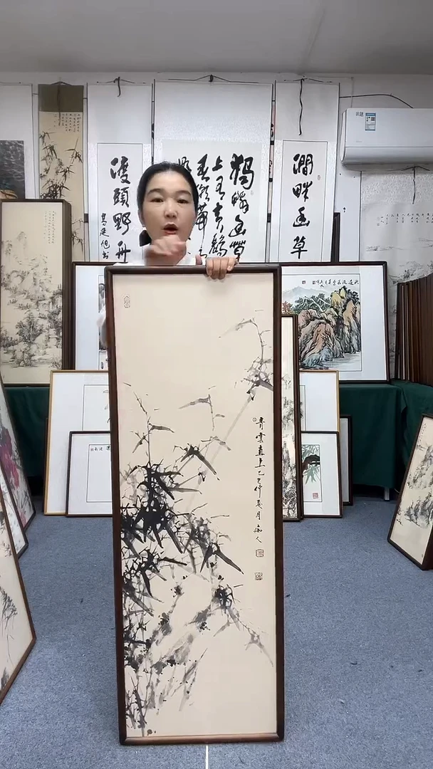国画42&122实木画框京东包邮手绘