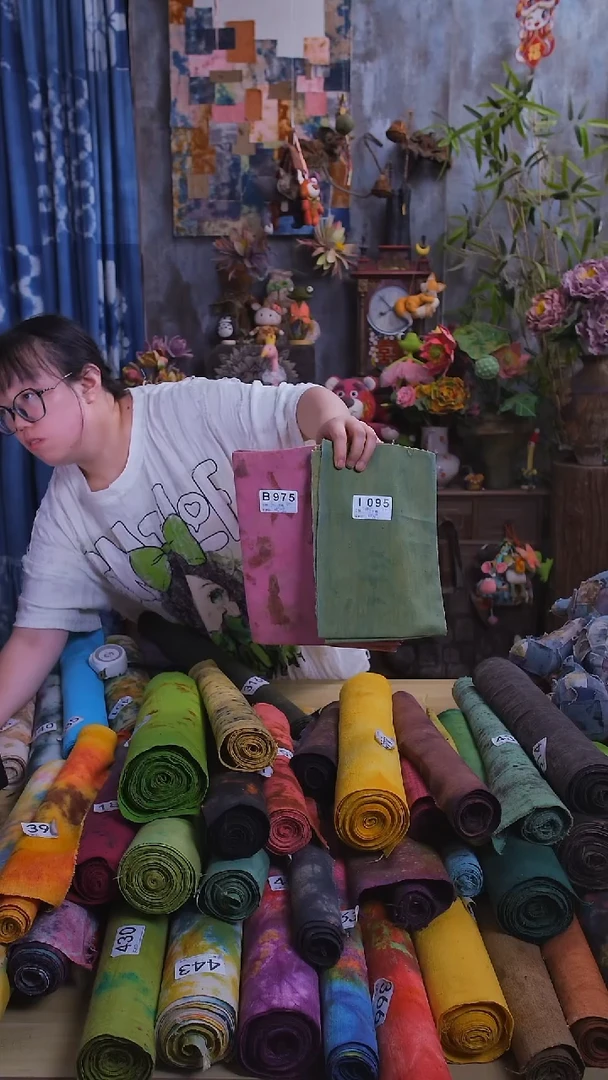 棉手织老土布植物染62