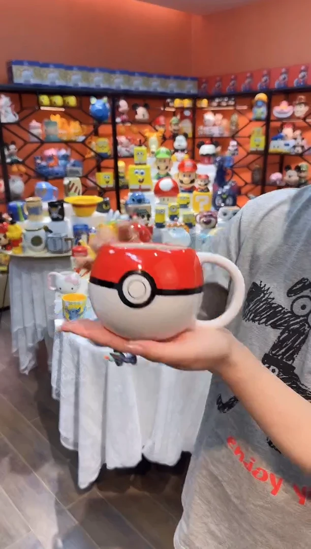 瓷片@@神奇宝贝3D精灵球陶瓷水杯