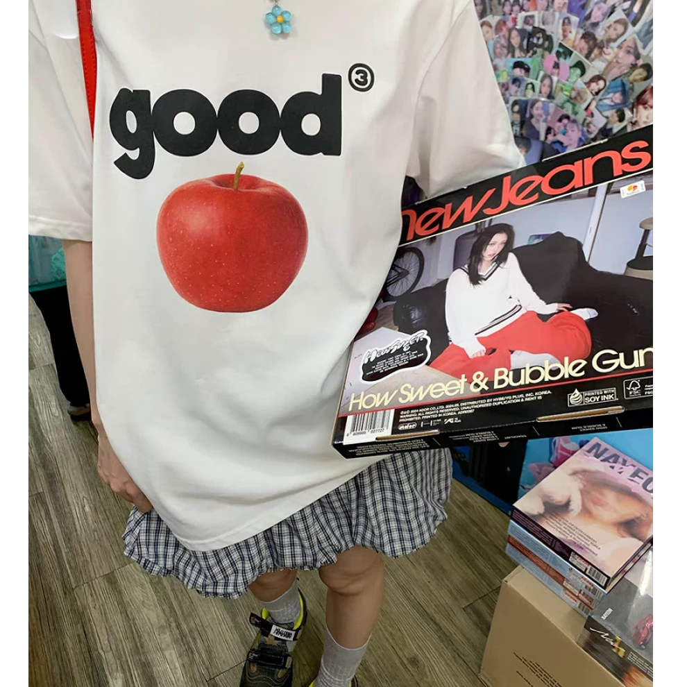 【奥莉】2025春夏：夏日清爽感good红苹果T恤5659