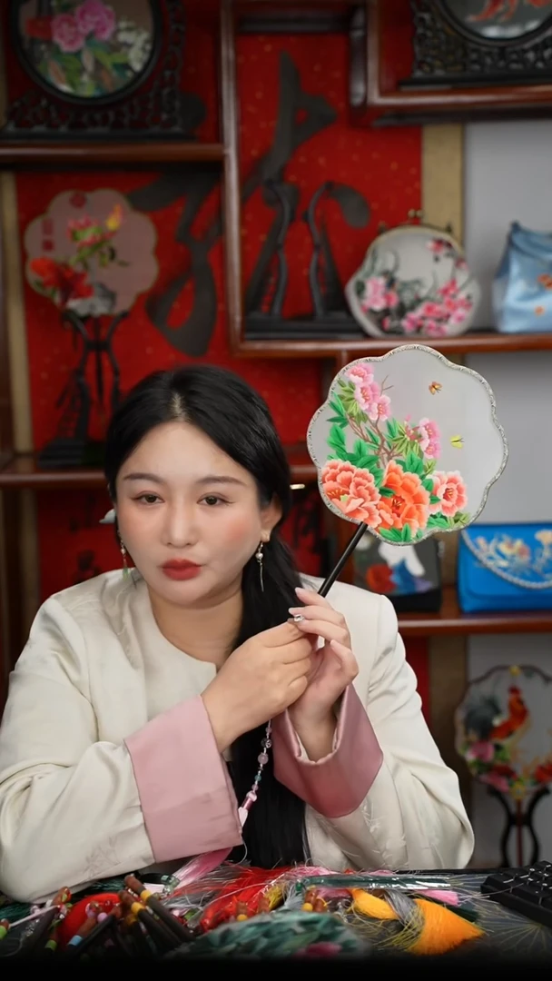 刺绣摆件摆台双面绣花
