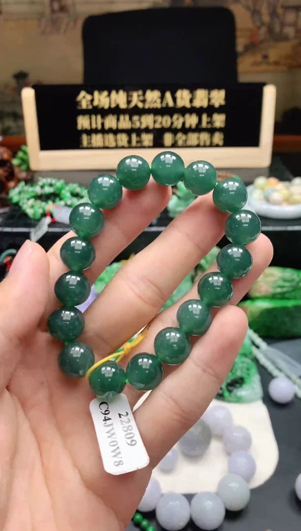 颈饰未镶嵌翡翠天然缅甸翡翠A货 68