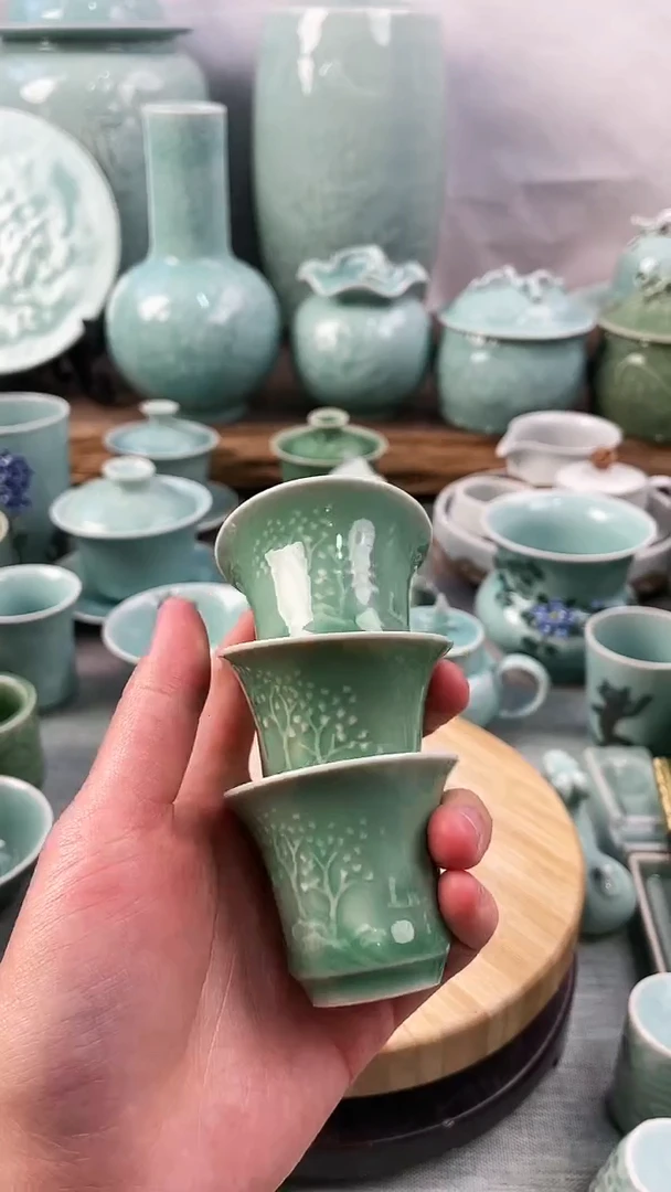 【闪购商品】3个 特价 微瑕 慧仙青瓷 限时福利放漏